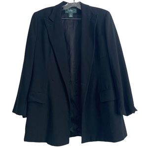 LAUREN by Ralph Lauren Black Wool Blazer Size US 4